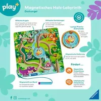play+ Magnetlabyrinth Dschungel - Altersempfehlung ab: 18 Monaten - Material: Holz - Eigenschaften: Keine Eigenschaft - Zertifikate: FSC - Detailfarbe: Mehrfarbig