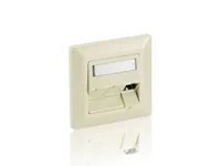 Equip Frontplatte 3xKeystone Jack 45 Fireproof RAL9010 Polybeutel