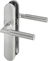 ASSA ABLOY Code Handle 492L08 Langschild, ohne Lochung, Ausführung B - Detailfarbe: Silber - Montage: Türe - Stromversorgung: Batteriebetrieb - Verbindungsmöglichkeiten: Keine - App kompatibel: Nein
