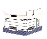 FELLOWES BankersBox Klappdeckel Cube 0021601 weiss/blau 35x28x35cm