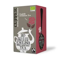 Cupper Teebeutel Bio English Breakfast 20 Stück - Teesorte/Infusion: Schwarztee - Zertifikate: Fairtrade Max Havelaar - EU BIO - Packungsgrösse: 20 Stück - Fairtrade: Ja - Teeform: Teebeutel - Bio: Ja