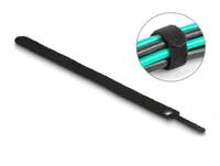 Delock Klettkabelbinder Schwarz 200 mm x 12 mm, 10 Stück - Breite: 12 mm - Länge: 200 mm - Produkttyp: Klettkabelbinder - Ausstattung Kabelmanagement: Wiederverwendbar - Haftend - Verpackungseinheit: 10 Stück - Material: Kunststoff