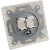 InLine Rahmenset für 2x RJ45 Bu/LSA Einsatz 90° - Keystone SNAP-In - weiß RAL