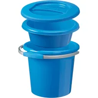 Sigma Home Putzeimer Water-Line 3-teilig 12 l, Blau - Ausstattung Putzeimer: Tragegriff - Volumen: 12 l - Detailfarbe: Blau - Material: Kunststoff