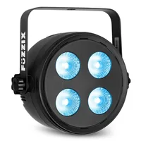 Fuzzix Scheinwerfer PLF20 LED Par 4x 12W RGBAW-UV DMX - Ausstattung: DMX-fähig - Farbwechsler - Inkl. Fernbedienung - Leuchtmittel: LED - Typ: PAR Bar