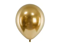 Partydeco Luftballon Glossy Gold, Ø 30 cm, 10 Stück - Packungsgrösse: 10 Stück - Grösse: 30 cm - Produkttyp: Luftballon - Motiv: Ohne Motiv - Detailfarbe: Gold - Material: Latex