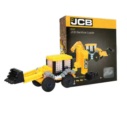 BRIXIES Bausteinmodell JCB Baggerlader aus 273 Bausteinen - Anzahl Teile: 273 Teile - Altersempfehlung ab: 8 Jahren - Kategorie: Fahrzeug - Material: Kunststoff