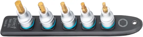 SmartRail 1/2"" Steckschlüsseleinsatz-Satz Innensechskant, 5-teilig (schwarz, 5mm - 10mm, kurz)