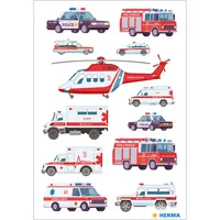 Herma Stickers Motivsticker Blaulicht Fahrzeuge, 3 Blatt - Motiv: Cars