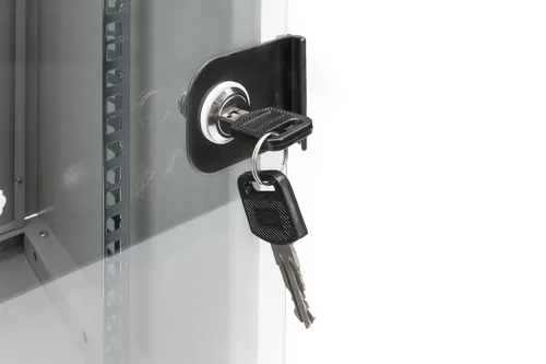 DIGITUS Wandschrank Compact 9HE 254mm 10 Glastür grau
