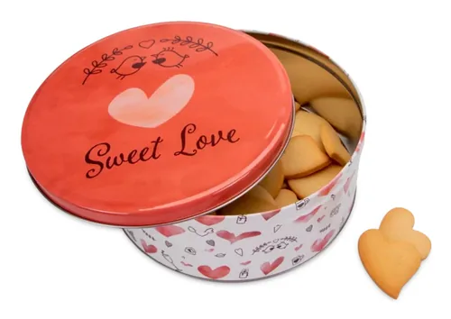 Städter Vorratsdose Sweet Love 3.5 l, Rot/Weiss - Produkttyp: Aufbewahrungsbox - Materialtyp: Metall - Set: Nein - Volumen: 3.5 l - Stapelbar: Nein - Form: Rund