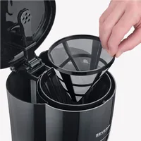 Severin Filterkaffeemaschine KA4320 Schwarz - Detailfarbe: Schwarz - Anzahl Tassen: 10 - Ausstattung: Anti-Tropfsystem - Kontrolleuchte - Warmhaltefunktion - Abschaltautomatik