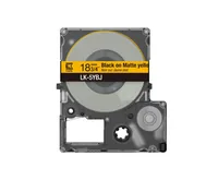 EPSON Matte Tape Yellow/Black -  18mm -  8m -  LK-5YBJ