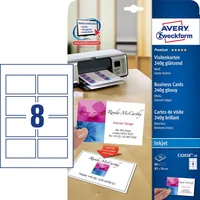 Avery C32028-10 non-adhesive label 80 pc(s) White Rectangle