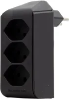 Brennenstuhl Abzweigstecker 3 x T13, 300° drehbar, Schwarz - Detailfarbe: Schwarz - Schalter: Nein - Steckdosenanzahl: 3 - Ausstattung: drehbar 300° - Kinderschutz: Nein