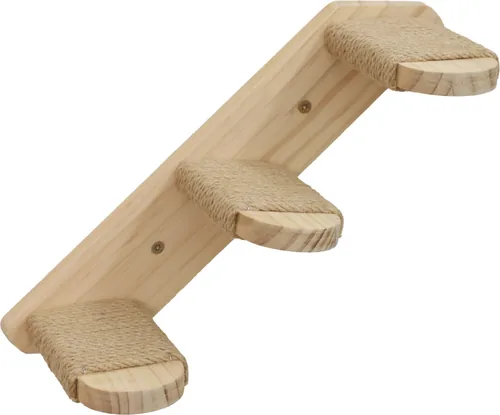 Kerbl Katzenleiter Timber 38 cm - Höhe: 38 cm - Anzahl Liegeplätze: 1 × - Detailfarbe: Hellbraun - Tierart: Katze - Produkttyp: Katzenmöbel