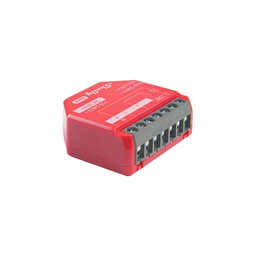 Shelly WLAN-Schaltaktor 1PM Gen4 Rot, 16 A - Detailfarbe: Grau - Produkttyp: Schaltaktoren - Protokoll: Bluetooth - WLAN - Matter - ZigBee - Systemkommunikation: Wireless - System-Kompatibilität: Apple HomeKit - Amazon Alexa - Apple Siri