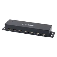Logilink USB-HUB 7-Port metall LED-Anzeige m. Netzteil