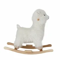 Bloomingville Schaukeltier Kinto Lama Weiss - Altersempfehlung ab: 12 Monaten - Material: Polyester - Holz - Eigenschaften: Keine Eigenschaft - Zertifikate: Keine Zertifizierung