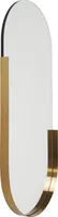 Kare Spiegel Hipster Oval 50 x 114 cm, Gold - Tiefe: 5 cm - Breite: 50 cm - Höhe: 114 cm - Detailmaterial: Edelstahl - Glas - Holz - Grundmaterial: Glas - Holz - Metall
