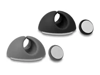 Delock Kabelhalter Set 6 Stück - Ausstattung Kabelmanagement: Selbstklebend - Produkttyp: Kabel-Clip - Verpackungseinheit: 6 Stück - Material: TPR - Detailfarbe: Grau - Schwarz