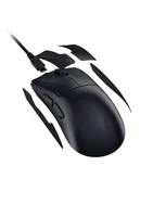 Razer Gaming-Maus DeathAdder V4 Pro - Bedienungsseite: Rechtshänder - Maus Features: Programmierbare DPI-Einstellung - Programmierbare Tasten - Scrollrad - Seitliche Zusatztasten - Detailfarbe: Schwarz - Gewicht: 56 g - Schnittstelle: USB-C - Maximale Emp