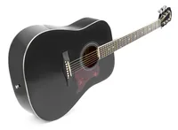 MAX Westerngitarre SoloJam Set Schwarz - Griffbrett: Palisander - Decke: Linde - Decke massiv: Nein - Gitarrengrösse: 4/4 - Mensur: 65 cm - Ausführung: Rechtshänder
