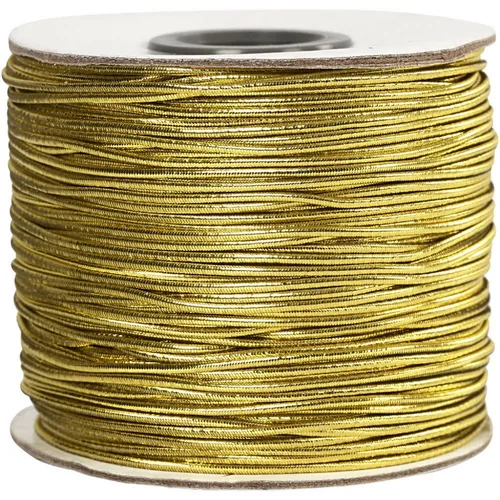Creativ Company Elastikschnur 1 mm Gold, 100 m - Länge: 100 m - Durchmesser: 1 mm - Detailfarbe: Gold - Schmuckband-Art: Elastikschnur