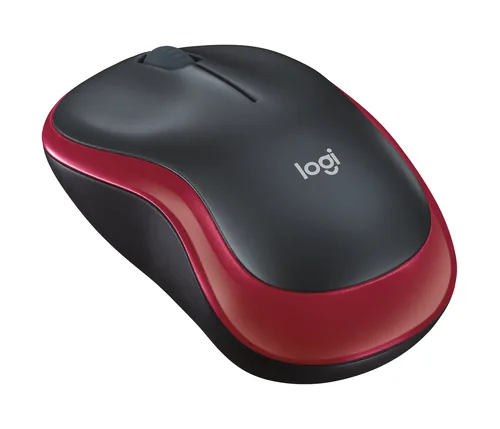 Logitech M 185 Cordless Notebook Mouse USB schwarz / rot
