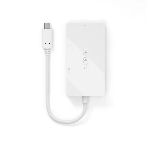 PureLink Multiadapter IS240 USB Type-C - HDMI/DVI/VGA, Weiss - Kabeltyp: Multiadapter - Videoanschluss Seite A: USB Type-C - Videoanschluss Seite B: HDMI - DVI-A - VGA