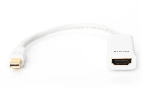 Digitus AK-340404-001-W cavo e adattatore video 0,15 m Mini DisplayPort HDMI Bianco