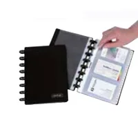 Adoc Ringbuch Card-Ex A5, Schwarz - Typ: Sichtbuch - Ausstattung: Zeigetaschen - Detailfarbe: Schwarz - Material: Kunststoff