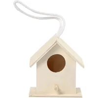Creativ Company Holzartikel Vogelhaus Mini, Hellbraun, 1 - Breite: 6 cm - Höhe: 6 cm - Länge: 6 cm - Anzahl Stück: 1 Stück - Holzherkunft: China - Holzhandelsname: Mischholz/MDF