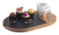 APS-Germany 00814 food service tray Oval Black, Brown