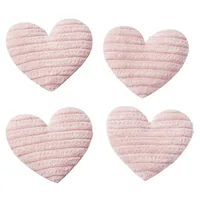 HobbyFun Mini-Utensilien Stoff Herz 4 Stück, Rosa - Detailfarbe: Rosa - Material: Stoff - Verpackungseinheit: 4 Stück - Motiv: Herz - Anlass: Basteln