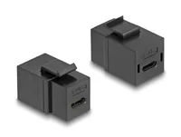DELOCK Keystone Modul USB-C 2.0 Buchse zu Buchse schwarz