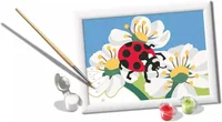 Ravensburger Malen nach Zahlen CreArt Ladybug with flowers - Altersempfehlung ab: 7 Jahren - Motiv: Blume - Marienkäfer