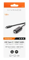 VIVANCO USB Type-C HDMI Kabel 1,5 m 45512 CC UC HD 15