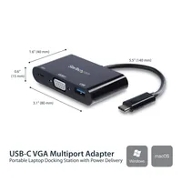 USB-C TO VGA ADAPTER WITH PD PD + USB PORT - USB-C ADAPTER