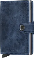 SECRID Portemonnaie Miniwallet Vintage Blue - Münzfach: Nein - RFID-Schutz: Ja - Farbe: Blau - Dunkelblau - Material: Leder - Aluminium - Verschluss: Druckknöpfe - Slider