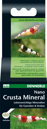 Dennerle Ergänzungsfutter Nano Crusta Mineral, 35 g - Fischart: Garnelen - Futterart: Granulat - Verwendung: Süsswasser - Packungsgrösse: 35 g - Produkttyp: Ergänzungsfutter