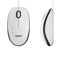 Logitech Maus M100 Optical - Maus-Typ: Standard - Maus Features: Scrollrad - Bedienungsseite: Universal - Detailfarbe: Weiss - Verbindungsart: Verkabelt - Schnittstelle: USB-A