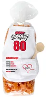 Trendcompany Pasta 80. Geburtstag - Nährwertangabe pro: 100 g - Energiegehalt (in kj): 1450 KJ - Energiegehalt (in kcal): 342 Kcal - Fett: 1.5 g - Davon gesättigte Fettsäuren: 0.4 g - Kohlenhydrate: 68 g