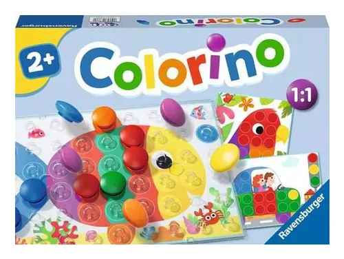 Ravensburger Kinderspiel Colorino - Sprache: Deutsch - Englisch - Französisch - Italienisch - Niederländisch - Portugiesisch - Spanisch - Kategorie: Geschicklichkeitsspiel - Konzentrationsspiel - Lernspiel - Altersempfehlung ab: 2 Jahren - Spieldauer: 0 m