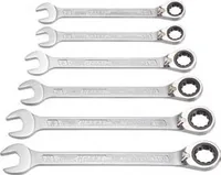 Knarren-Ring-Maulschlüssel-Satz 606/6-1, 6-teilig (mit umschaltbarer Knarrenfunktion)