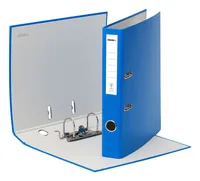 novooo. Pro Ordner 4 cm 28.5 cm, Blau - Zusatzfächer: Nein - Anzahl Ringe: 2 - Breite: 28.5 cm - Detailfarbe: Blau