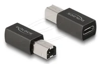 Delock USB-Adapter USB-C Buchse - USB-B Stecker - Detailfarbe: Anthrazit - USB Standard: 2.0 (480 Mbps) - Winkelstecker: Nein - Steckertyp Seite B: USB-B Stecker - Steckertyp Seite A: USB-C Buchse - Besondere Eigenschaften: Keine