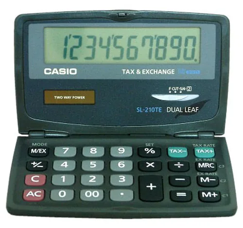 CASIO Taschenrechner SL-210TE 10-stellig, Solar/Batterie