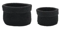 diaqua® Aufbewahrungskorb 2 Stück, Schwarz - Materialtyp: Kunststoff - Material: Kunststoff - Detailfarbe: Schwarz - Produkttyp: Aufbewahrungskorb