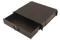 DIGITUS Schublade 2HE 483mm schwarz abschließbar